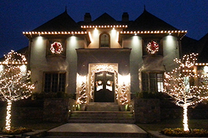 christmas light installation